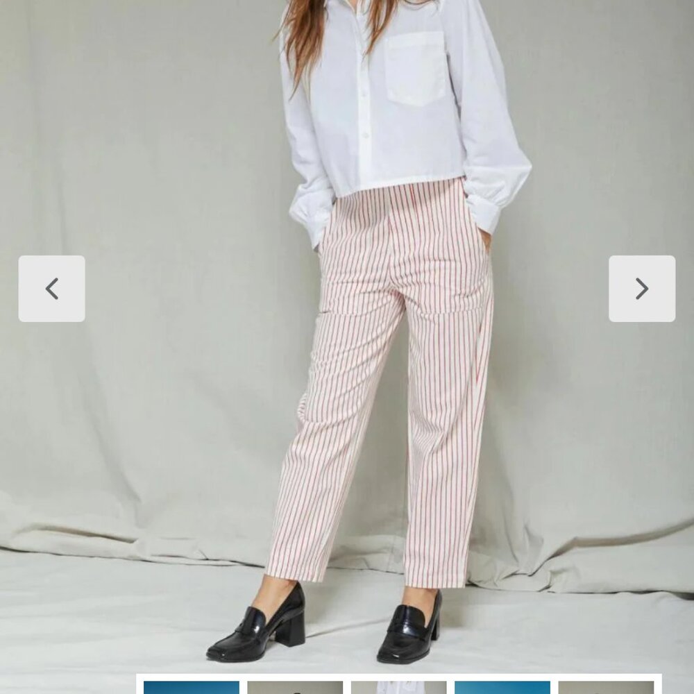 Brixton Vancouver Red Pinstripe Trouser